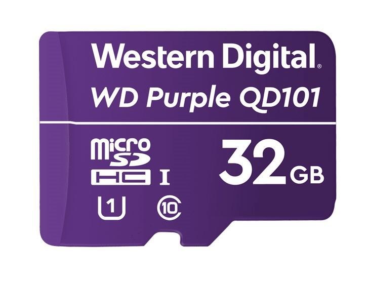 Western Digital WD Purple 32GB MicroSDXC Card 24/7 -25°C To 85°C Weather & Humidity Resistant Surveillance Ip Camera DVR NVR Dash Cams Drones >16GB