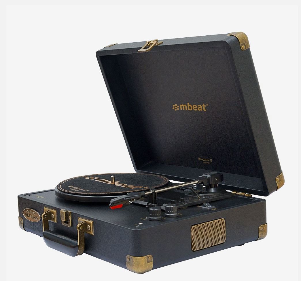 Mbeat® Woodstock 2 Black Retro Turntable Player