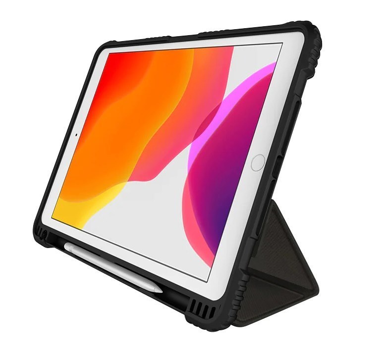 Cygnett WorkMate Evolution Apple iPad 10.2' Protective Case - Black/Charcoal (Cy3076cpwor), 360° Heavy Duty Protection, Multiple Viewing Angles