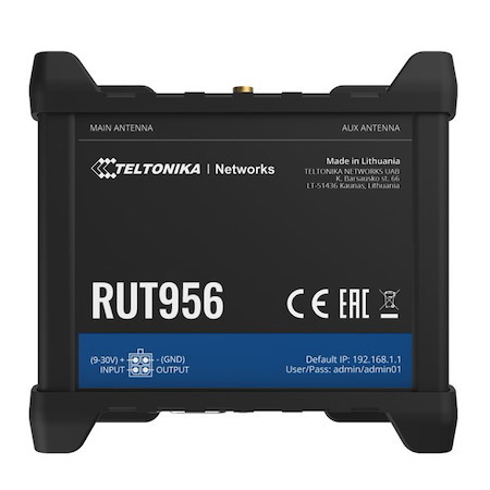Teltonika Rut956 - dual-SIM Cellular 4G Lte, Wan Failover, With 4X Ethernet Ports, GPS, An I/O Connector Block