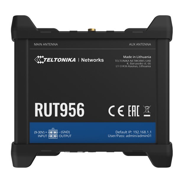 Teltonika Rut956 - dual-SIM Cellular 4G Lte, Wan Failover, With 4X Ethernet Ports, GPS, An I/O Connector Block