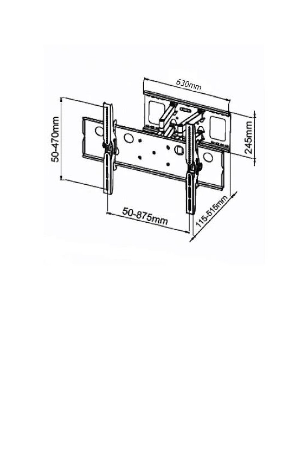 50-85" Heavy Duty Tilt Swivel TV Wall Bracket PLB110L.Bl