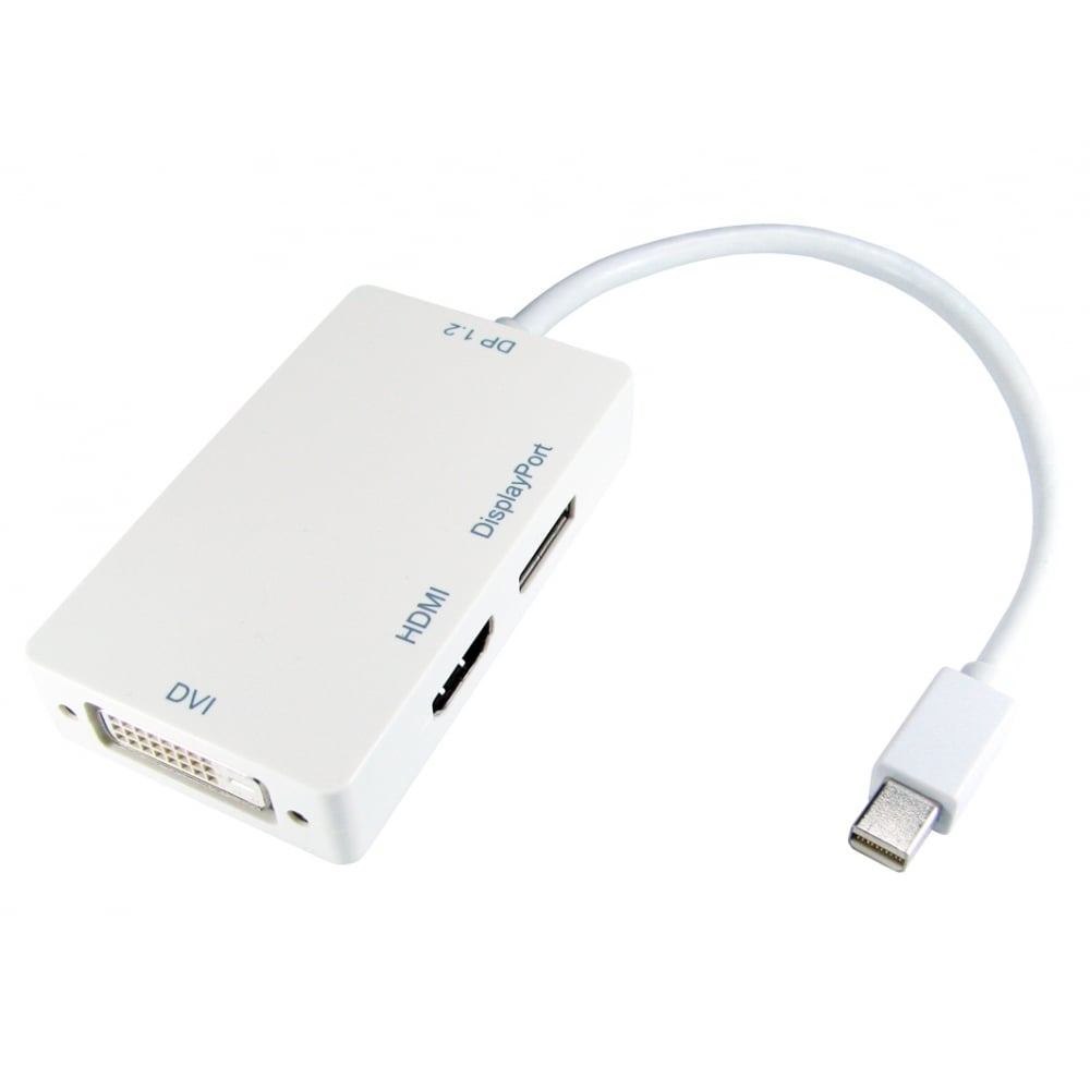 Cables Direct Hdminidp-Hdv02 Video Cable Adapter Mini DisplayPort DisplayPort + Dvi + Hdmi White (Mini DisplayPort To Hdmi Dvi Vga Leaded Adapter)