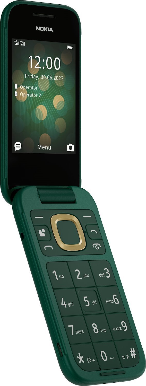 Nokia 2660 7.11 CM [2.8] 123 G Green Feature Phone (2660 - Lush Green)