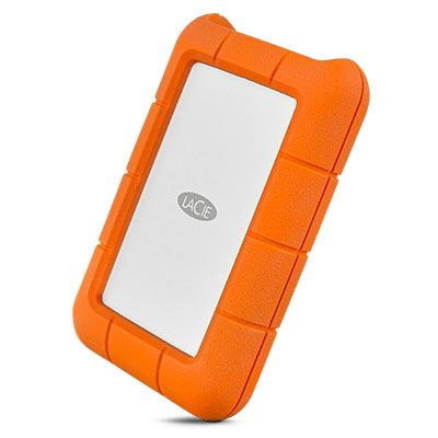 LaCie Rugged Usb-C External Hard Drive 2 TB Orange Silver (2TB Rugged Usb-C + Usb 3.0)