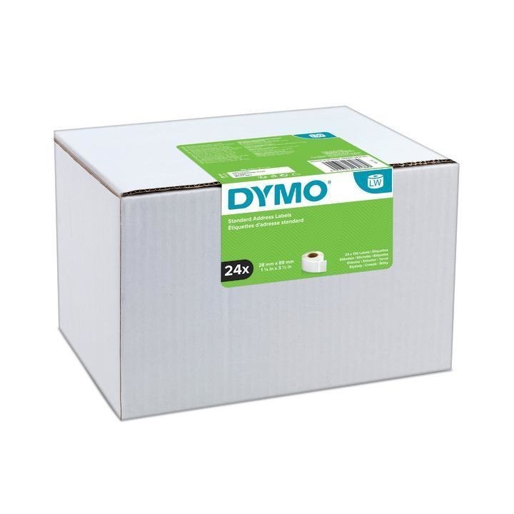 Dymo Standard Address Labels - 28 X 89 MM - 24 Roll - S0722360 (Dymo S0722360 LabelWriter Standard Address Labels Box Of 24 Rolls)