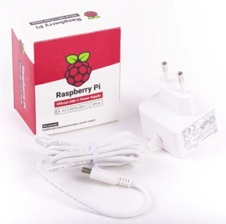 Raspberry Pi Pi Power Supply Usb-C For - Pi 4 B White Eu Plug - Warranty: 12M