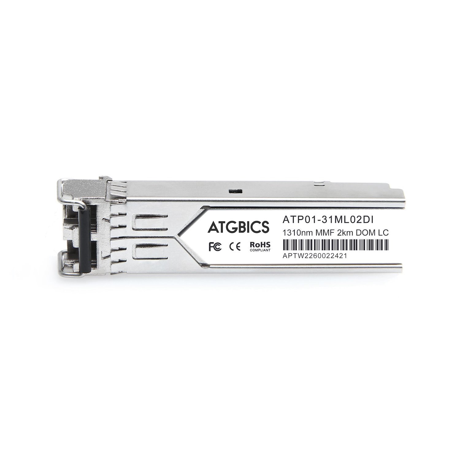 Atgbics Afbr-57D7apz-Hp9 Avago Broadcom Compatible Transceiver SFP+ 8.5/4.25/2.125GBase-FC [850NM MMF 300M Dom Ext Temp] (Afbr-57D7apz-Hp9 Atgbics Avago Broadcom Compatible Transceiver SFP+ 8.5/4.