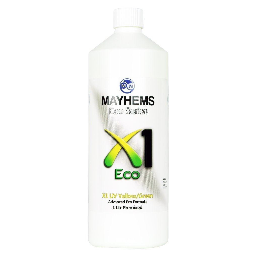 Mayhems Mx1uvyg1ltr Antifreeze/Coolant Ready To Use 1 L (Mayhems X1 Uv Yellow / Green Premixed Watercooling Fluid 1L)