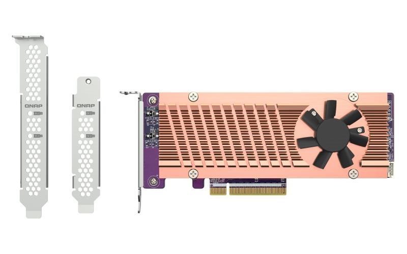 Qnap Qm2-2P-384A Interface Cards/Adapter Internal M.2 (Dual M.2 Pcie SSD Exp Card - Pcie Gen3 X8 Host Interface)