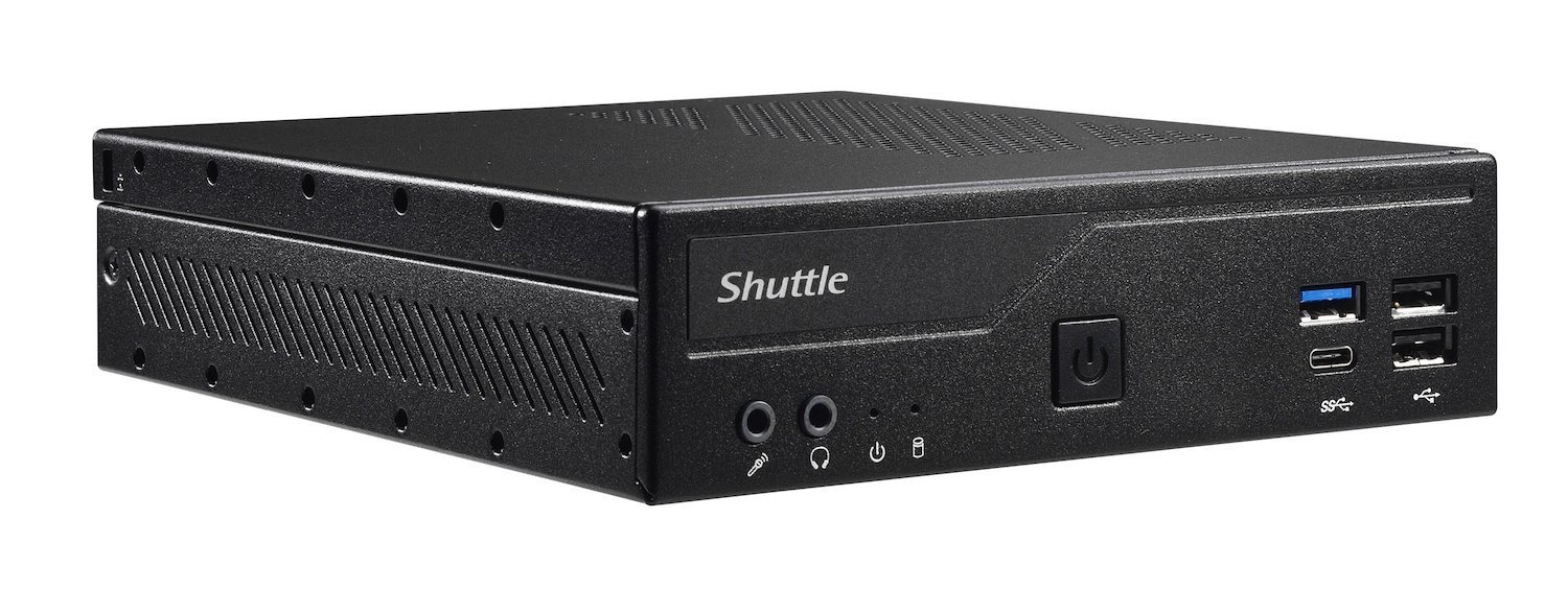 Shuttle Slim PC DH610S S1700 1X Hdmi 1X DP 1X 2.5 2X M.2 1X Lan [Intel 1G] 24/7 Permanent Operation Incl. Vesa (Shuttle Barebone XPC Slim DH610S Black)