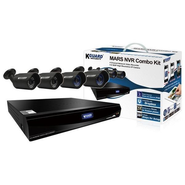 Kguard Mars NVR 4 Channels 4 Ip Cams With 2TB HDD