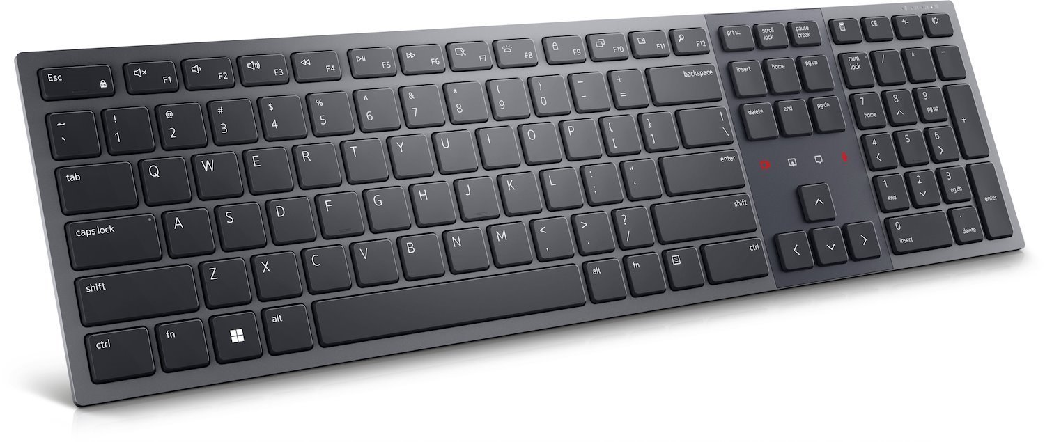 Dell Premier Collaboration KB900 Keyboard - Wireless Connectivity - USB Type A Interface - English (UK) - QWERTY Layout - Graphite