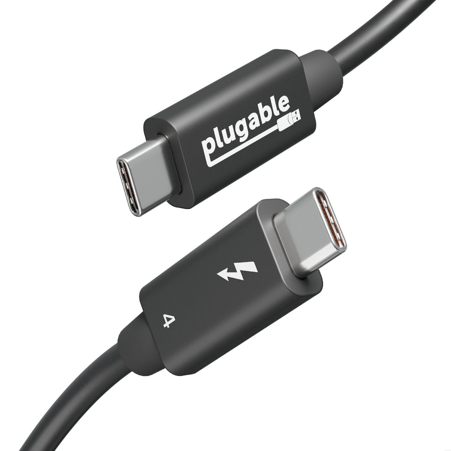Plugable Technologies Thunderbolt 4 Cable 240W Charging TBT4 Certified 3.3 FT [1M] 40 GBPS (Plugable TBT4 Usb4 240W Epr Cable 3.3FT)