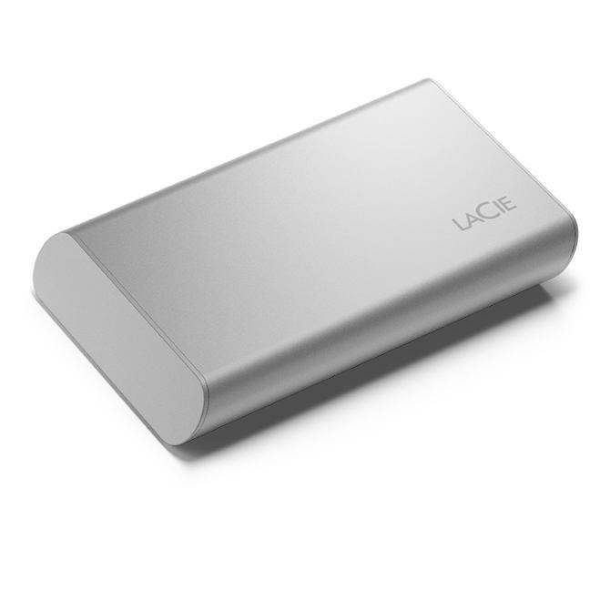 LaCie STKS500400 External Solid State Drive 500 GB Silver (SSD Ext 500GB Portable SSD V2 Usb-C)