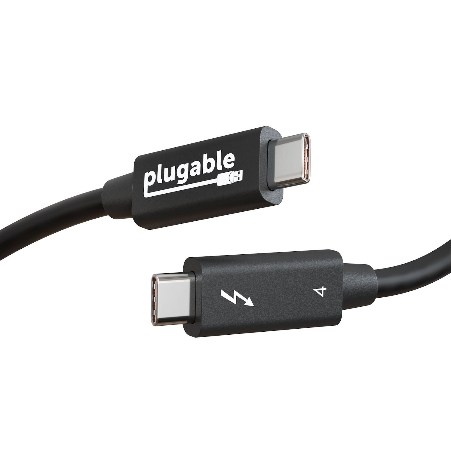 Plugable Technologies Thunderbolt 4 Cable 2M/6.6ft 100W Single 8K/Dual 4K Displays 40Gbps Transfer (Plugable TBT4 Cable 2M 100W 40Gbps)