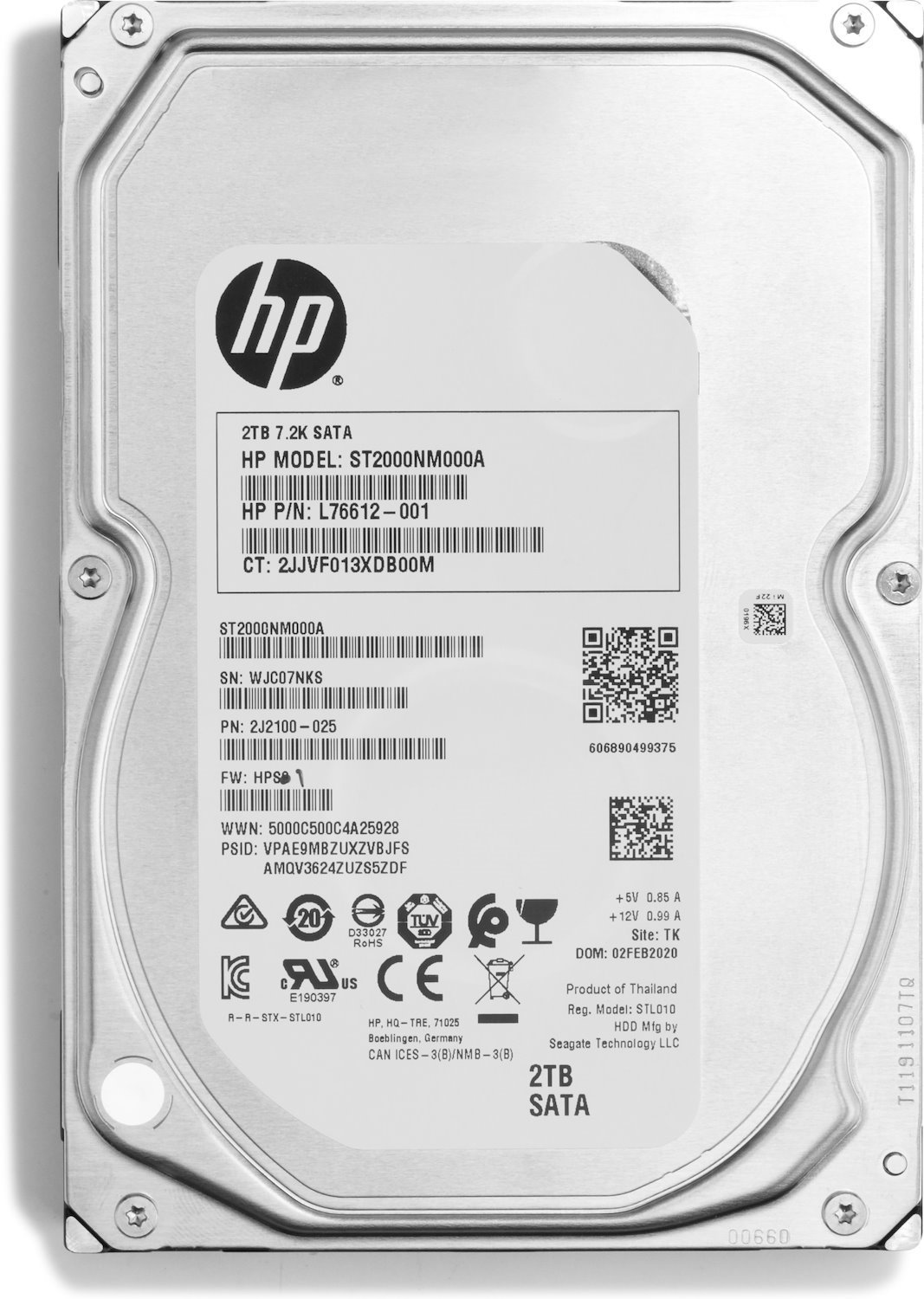 HP 2 TB Hard Drive - 3.5" Internal - SATA