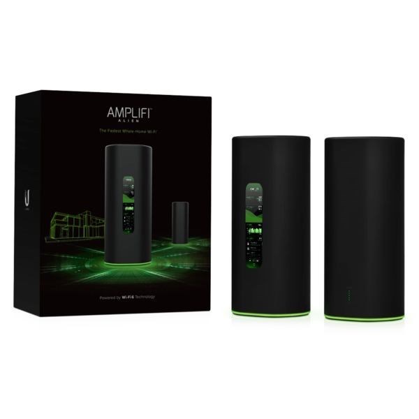 AmpliFi Alien WiFi Kit Wireless Router Gigabit Ethernet Dual-Band [2.4 GHz / 5 GHz] Black Green (Alien WiFi Kit Alien WiFi - Kit Wi-Fi 6 Alien WiFi Kit - Wi-Fi 6 [802.11Ax] Dual-Band [2.4 GHz / 5