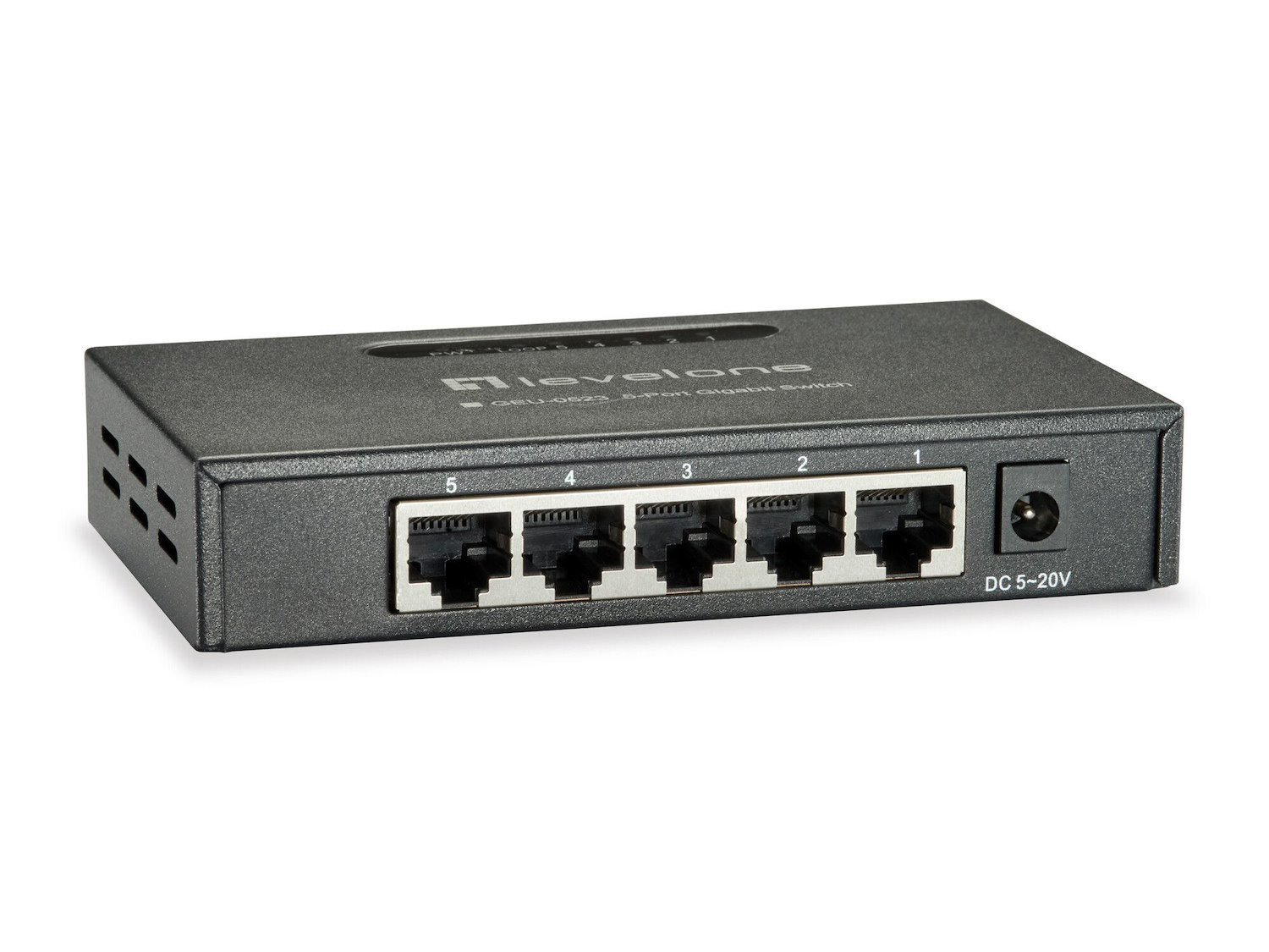 LevelOne Geu-0523 Network Switch Unmanaged Gigabit Ethernet [10/100/1000] Black (LevelOne Switch 5X GBit Unmanaged)