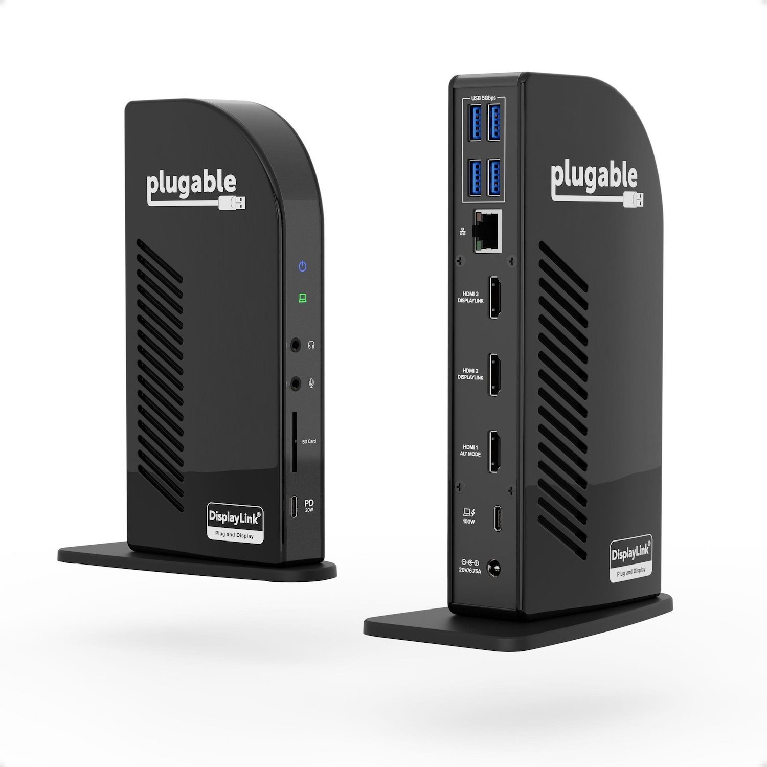 Plugable Technologies Usb-C Triple Monitor Docking Station 100W Windows Mac And Chrome (Plugable Usbc Triple Display Dock 100W)