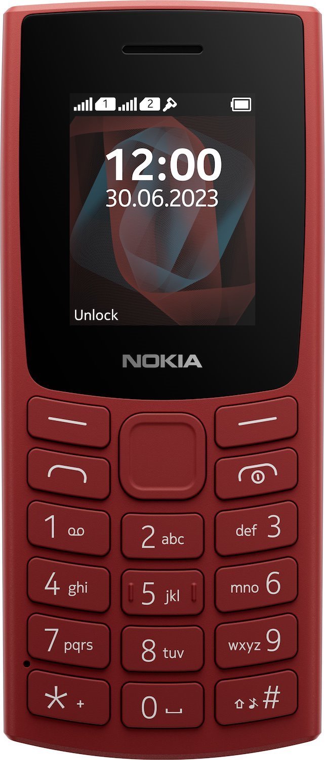 Nokia 105 4.57 CM [1.8] 78.7 G Red Feature Phone (105 2G D.Sim - Red)