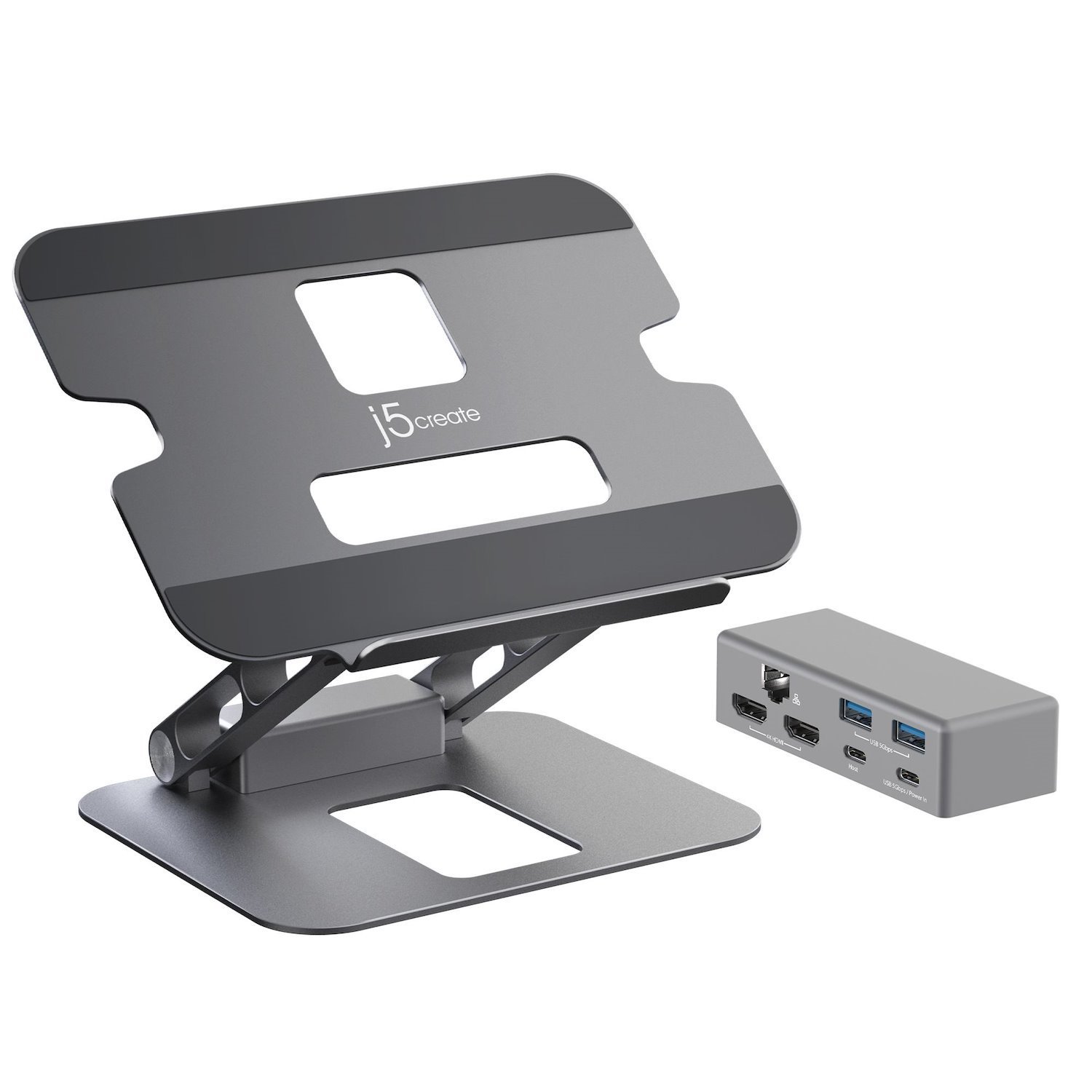 j5create USB Type C Docking Station for Notebook/Tablet PC - 100 W - Space Gray