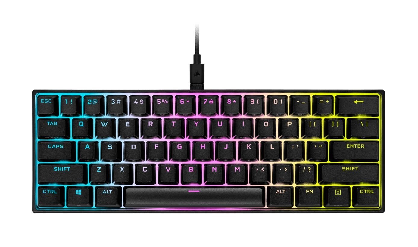 Corsair K65 RGB Keyboard Usb Qwerty Uk English Black (Corsair K65 RGB Mini 60% Keyboard Red)