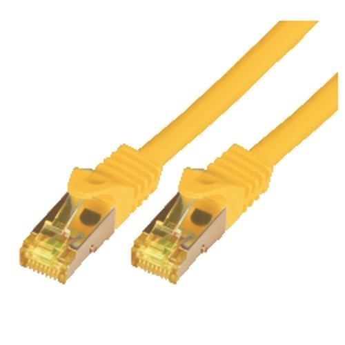 M-Cab 0.5M Cat7 S-FTP Networking Cable Yellow S/FTP [S-STP] (Cat7 SFTP RJ45 LSZH 0.5M Yel - 10Gbit Raw Patch Cable)