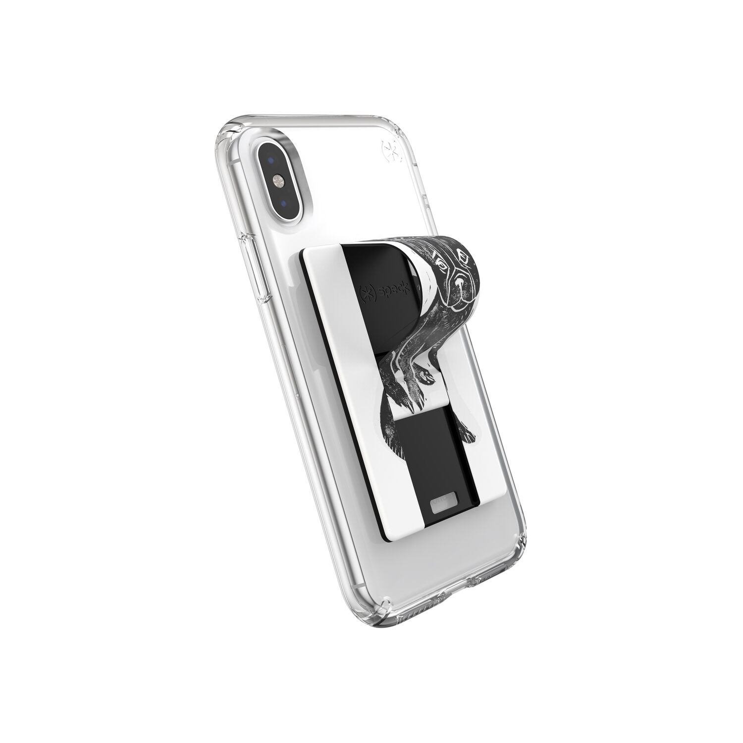 Speck Grabtab Animal Kingdom Collection Passive Holder Mobile phone/Smartphone Black White (GrabTab Universal - Pugstamps Grey - Warranty: 24M)