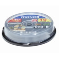 Maxell 275593 DVD Recordable Media - DVD-R - 8x - 4.70 GB - 10 Pack Spindle