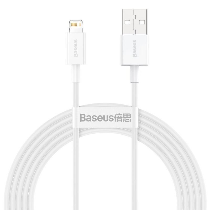 Baseus Calys-C02 Mobile Phone Cable White 2 M Usb A Lightning (Baseus Superior Fast Charge Usb-A To Lightning Cable 2.4A 0.25M - White)