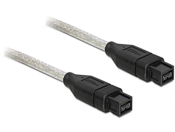 DeLOCK FireWire B/B 1.0M 1 M Grey (Cable FireWire 9 Pin Male - <GT/> 9 Pin Male 1 M - Black - Warranty: 12M)