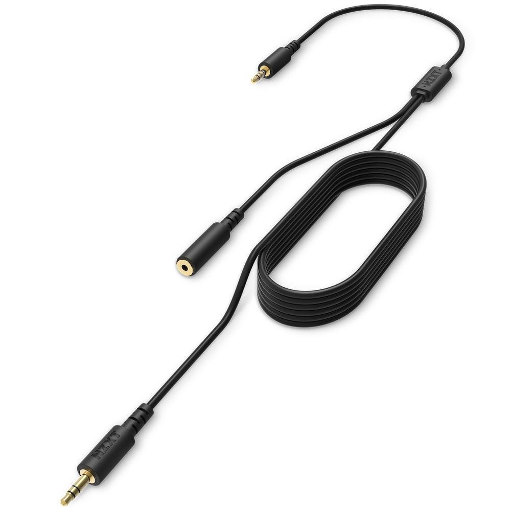 NZXT St-Accc1-Ww Audio Cable 2 M 2 X 3.5MM 3.5MM TRRS Black (NZXT Chat Streaming Audio Cable)