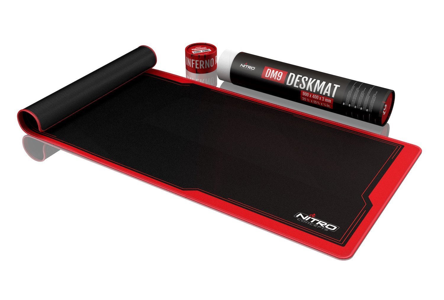 Nitro Concepts DM9 Gaming Mouse Pad Black Red (Nitro Concepts Desk Mat 900 X 400MM - Black/Red)
