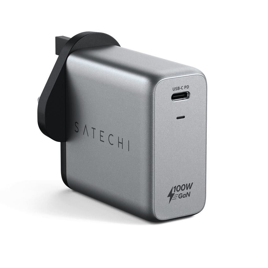 Satechi St-Uc100wsm-Uk Mobile Device Charger Universal Grey Ac Fast Charging Indoor (Satechi 100W Usb-C PD GaN Wall Charger)