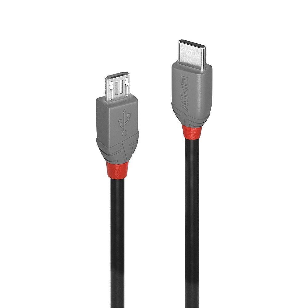 Lindy 0.5M Usb 2.0 Type C To Micro-B Cable Anthra Line (Lindy 36890 0.5M Usb 2.0 Type C To Micro-B Cable Anthra Line)