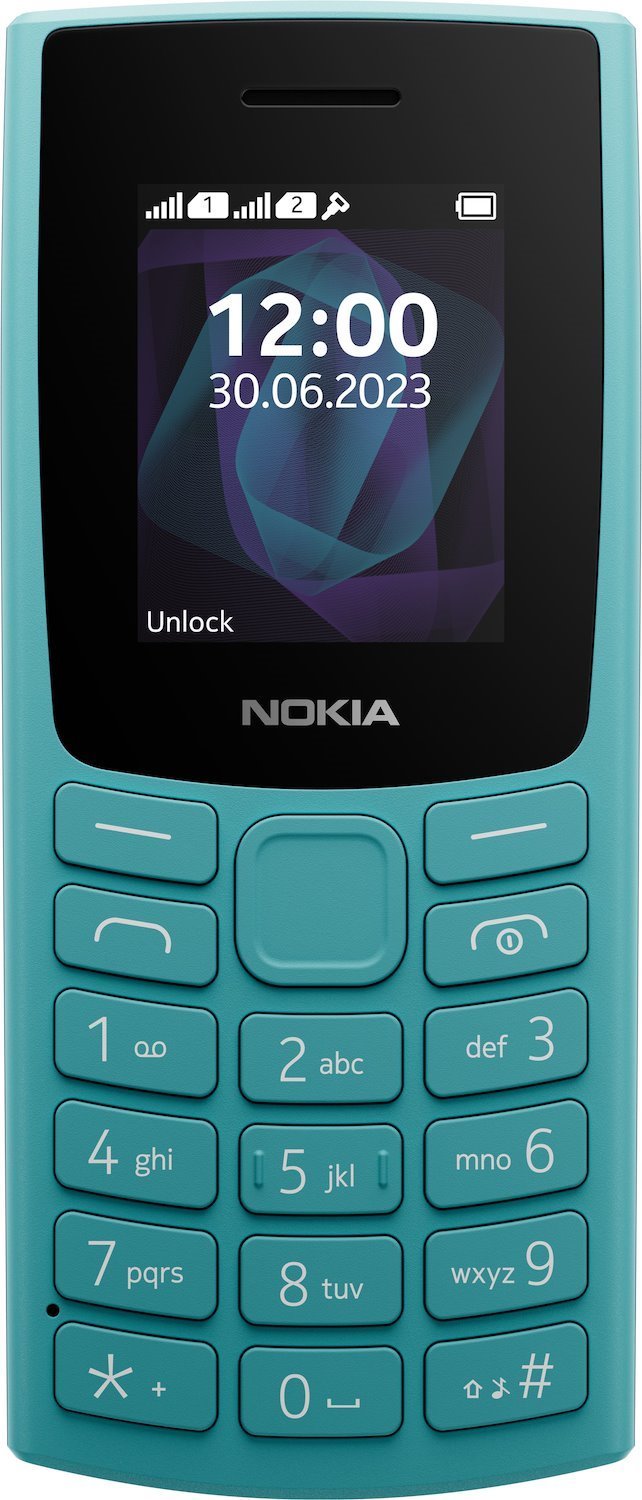 Nokia 105 4.57 CM [1.8] 78.7 G Cyan Feature Phone (105 2G D.Sim - Cyan)