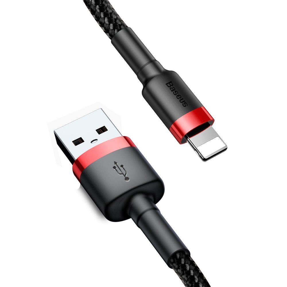 Baseus Calklf-A19 Lightning Cable 0.5 M Black (Baseus Cafule Usb To Lightning 2.4A 0 5M - Red/Black)