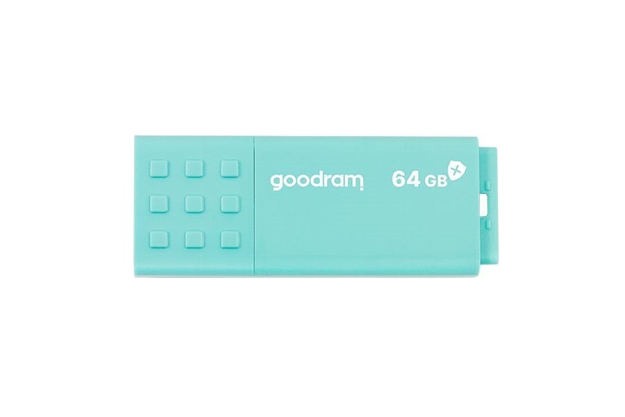 Goodram Ume3 Usb Flash Drive 64 GB Usb Type-A 3.2 Gen 1 [3.1 Gen 1] Turquoise (Goodram 64GB Ume3 Care Usb 3.0Goodram 64GB Ume3 Care Usb 3.0)