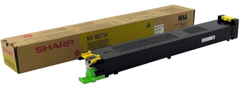 Sharp MX18GTYA Original Laser Toner Cartridge - Yellow - 1 Pack