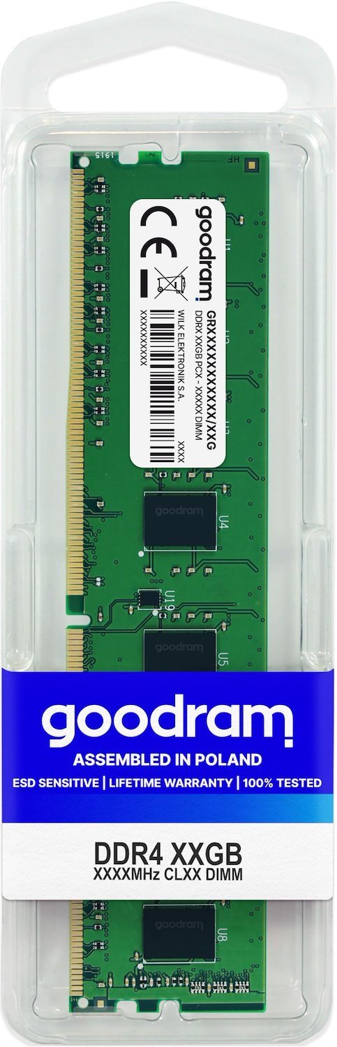 Goodram GR2666D464L19S/8G Memory Module 8 GB 1 X 8 GB DDR4 2666 MHz (Goodram 8GB DDR4 2666MHz CL19 SR Dimm)