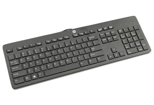 HP Keyboard - Cable Connectivity - USB Interface - English (UK) - QWERTY Layout - Black