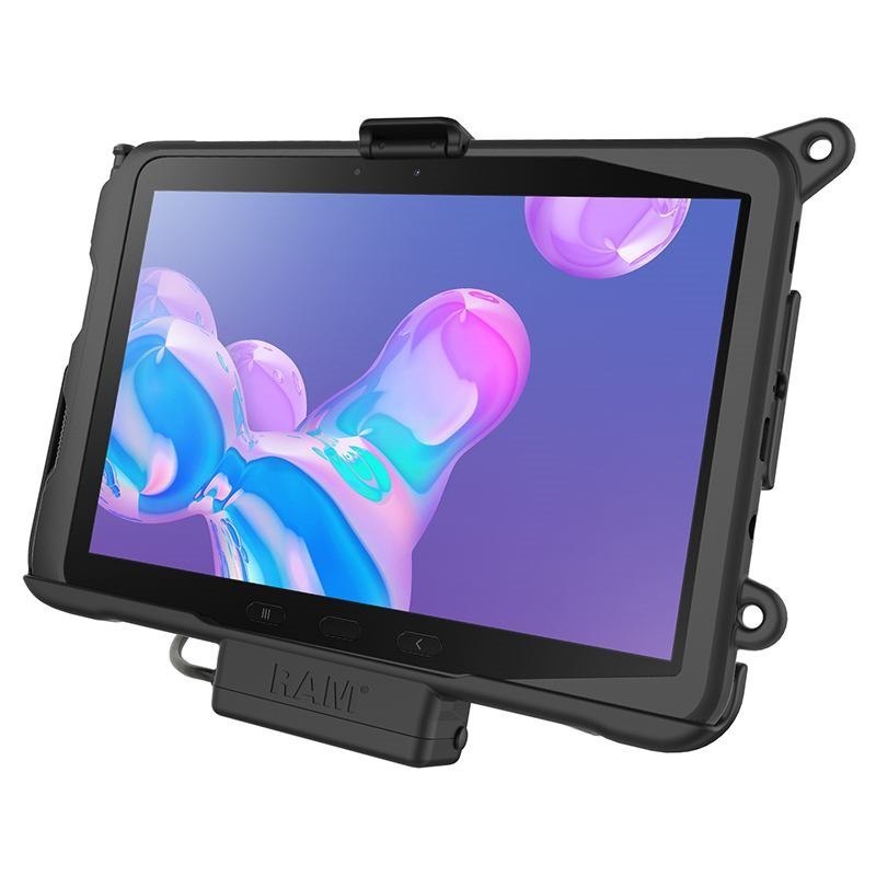 Ram Mounts Ram-Hol-Sam52pu Holder Active Holder Tablet/UMPC Black (Unpkd Ez-Roll'r Dock Power - Only For Samsung - Tab Active Pro - Warranty: 1188M)