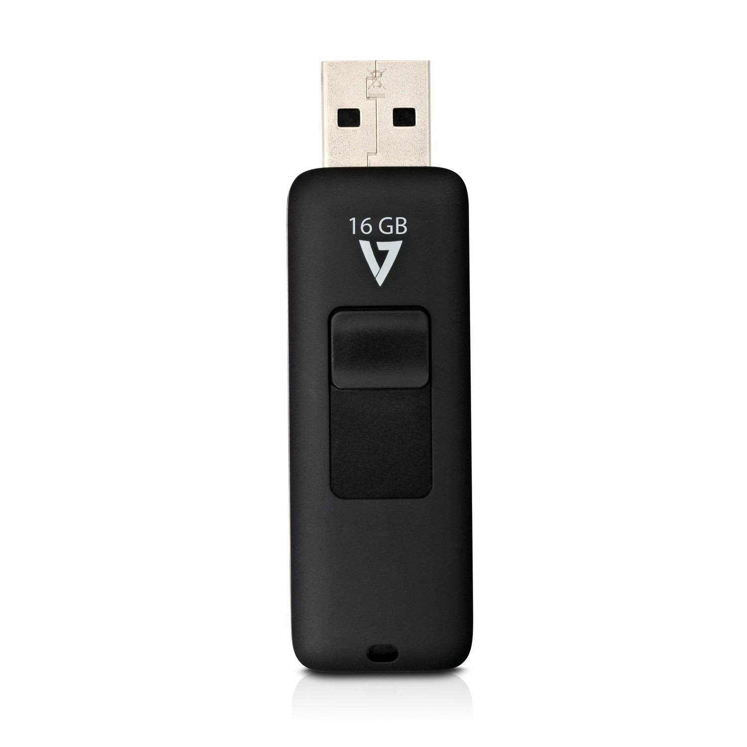 V7 16 GB USB 2.0 Flash Drive - Black