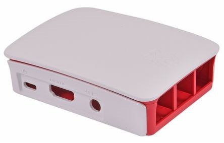 Raspberry Pi 2519567 Development Board Accessory Housing Red White (Official Pi 3 Case White/With - Removable Lid & Sides - Warranty: 12M)