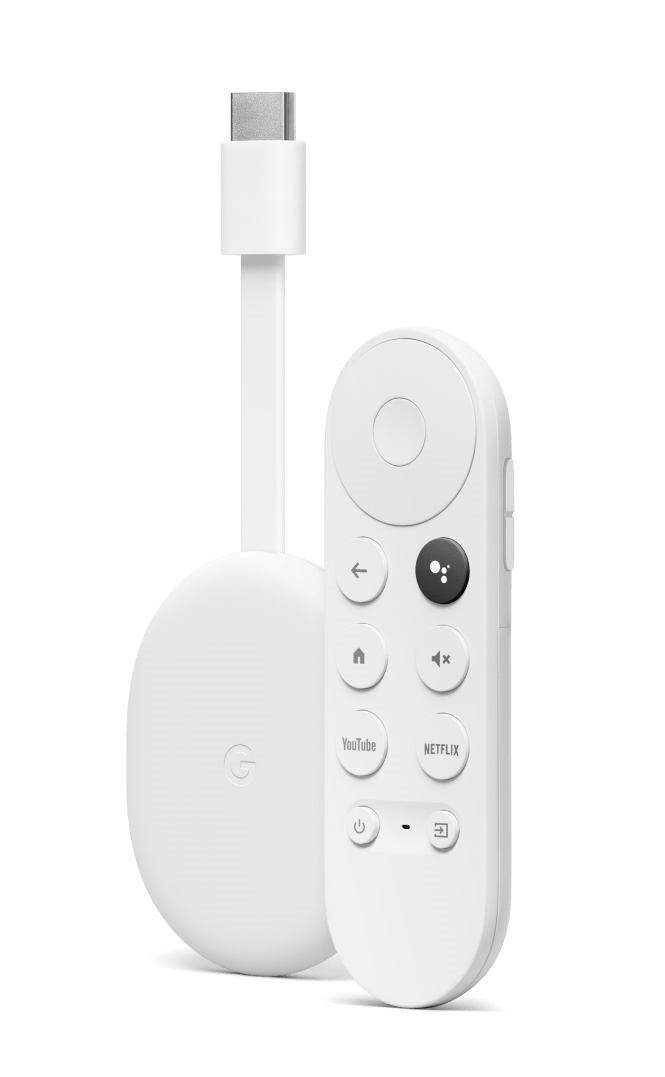 Google Chromecast With TV (Chromecast With Google TV - - Av Player 4K Uhd [2160P] 60 - FPS HDR Snow Eu Plug - Warranty: 12M)