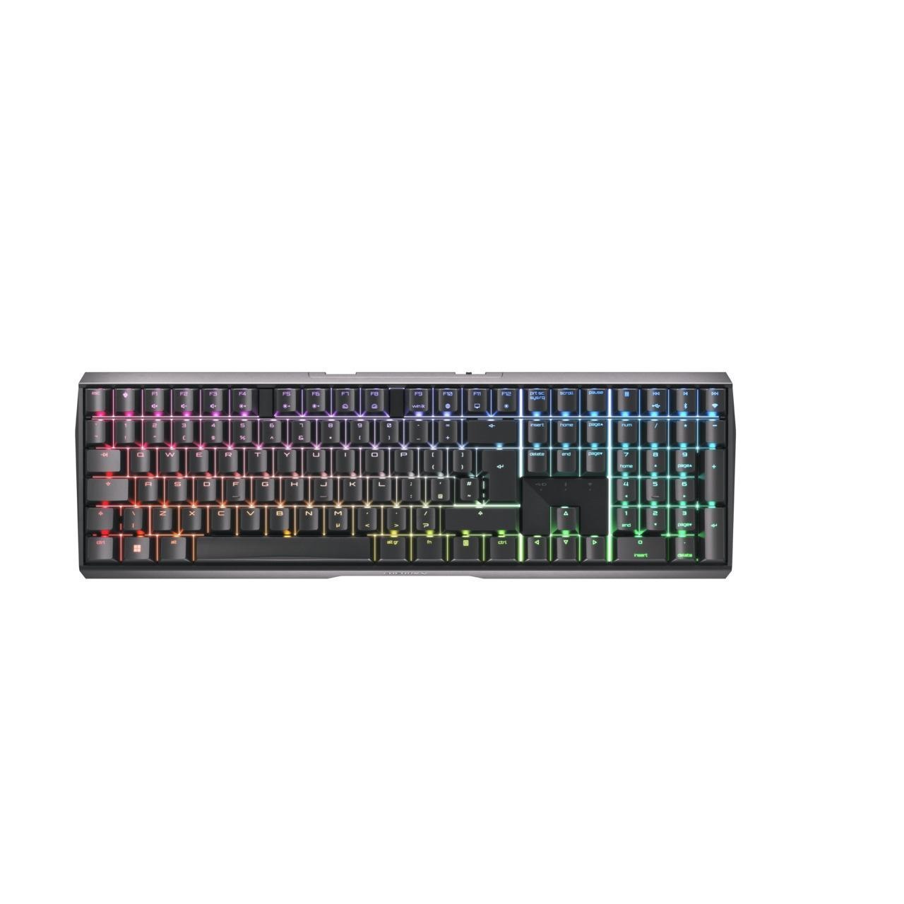 CHERRY MX 3.0S Gaming Keyboard - Wired/Wireless Connectivity - USB Type A Interface - RGB LED - English (UK) - Black