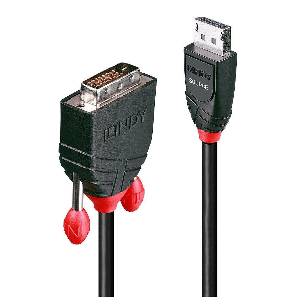 Lindy 2M DisplayPort To Dvi Cable (2M Passive Displayport To - Dvi-D Adapter Cable Black)