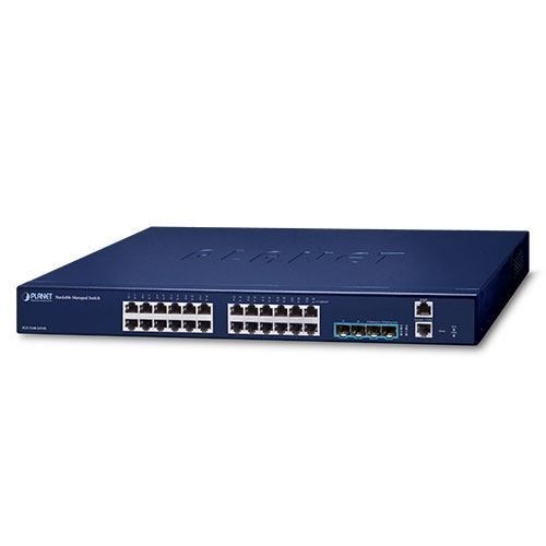 Planet SGS-5240-24T4X Network Switch Managed L2/L3 Gigabit Ethernet [10/100/1000] Blue (L2+ 24-Port 10/100/1000T + - 4-Port 10G SFP+ Stackable - Managed Switch SGS-5240-24T4X Managed L2/L3 Gigabit