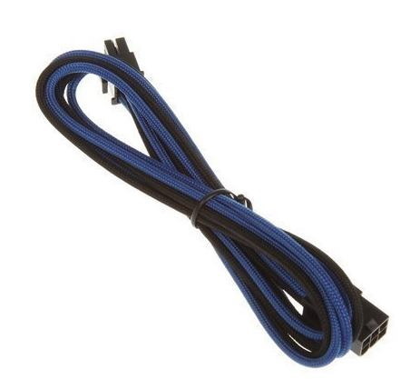 BitFenix Bfa-Msc-6Peg45bkk-Rp Internal Power Cable 0.45 M (BitFenix Alchemy 6Pin PCIe Extension 45CM - Sleeved Black/Blue/Black)